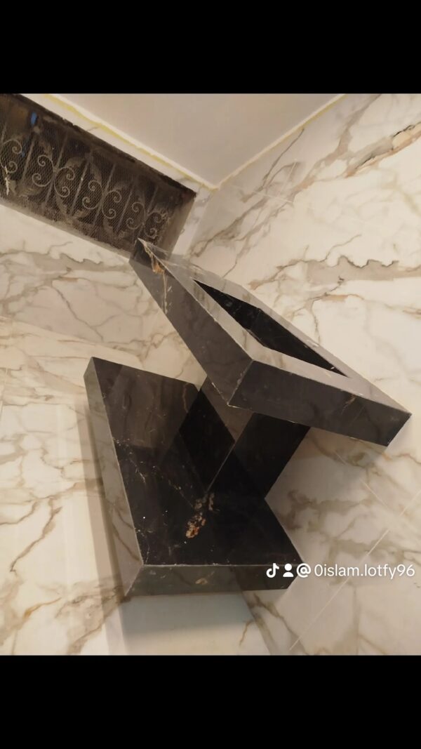 🧱 لوح بورسلين جداري ثلاثي الأبعاد – تصميم رخامي رمادي - Image 4